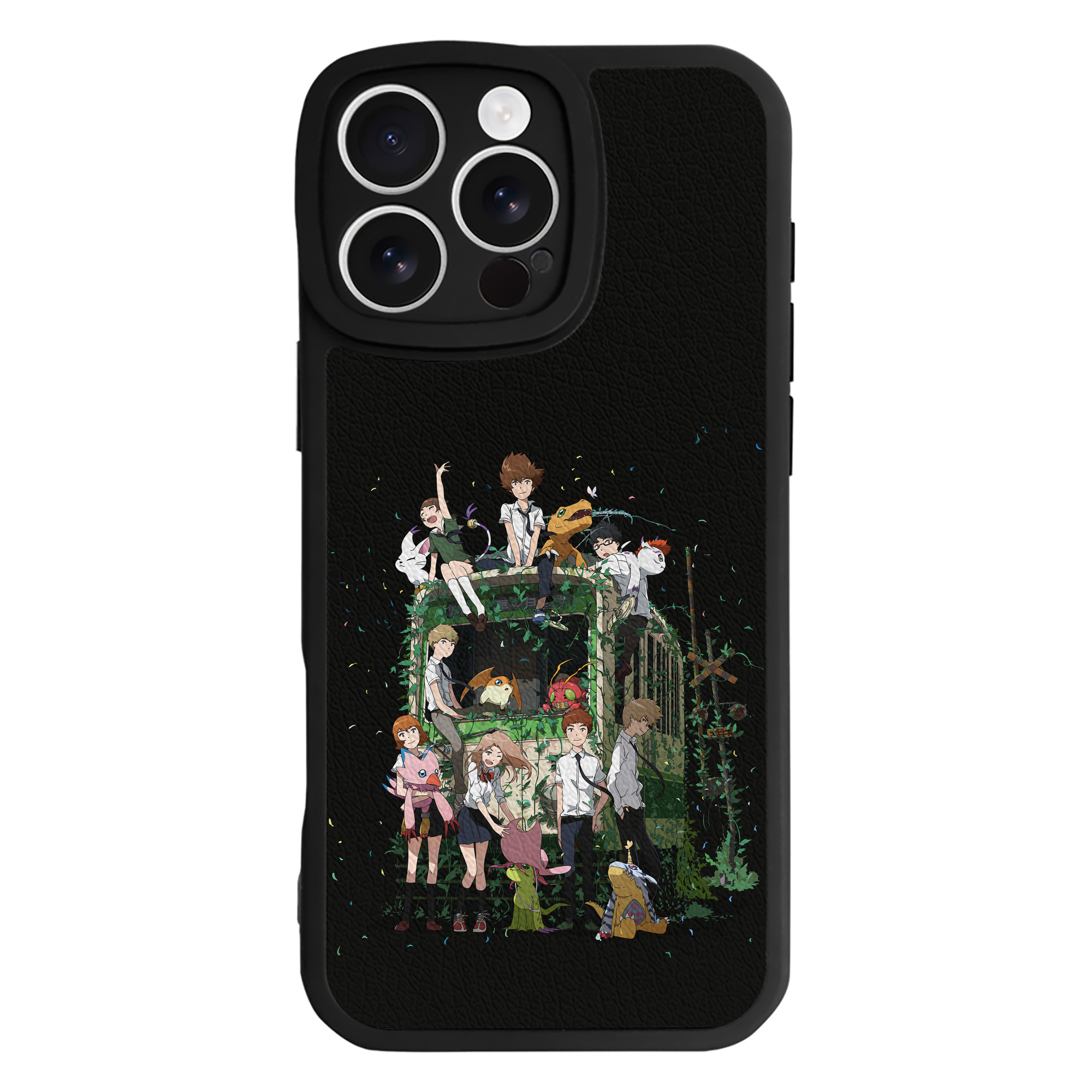（画像用） Digimon デジタルモンスター/デジモン 【iPhone 16シリーズ対応】シリコンスマホケース（レザー調） 材質：シリコン